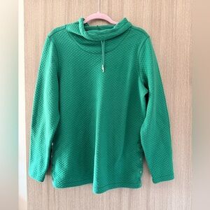 L.L. Bean Green Cowl Neck Sweater